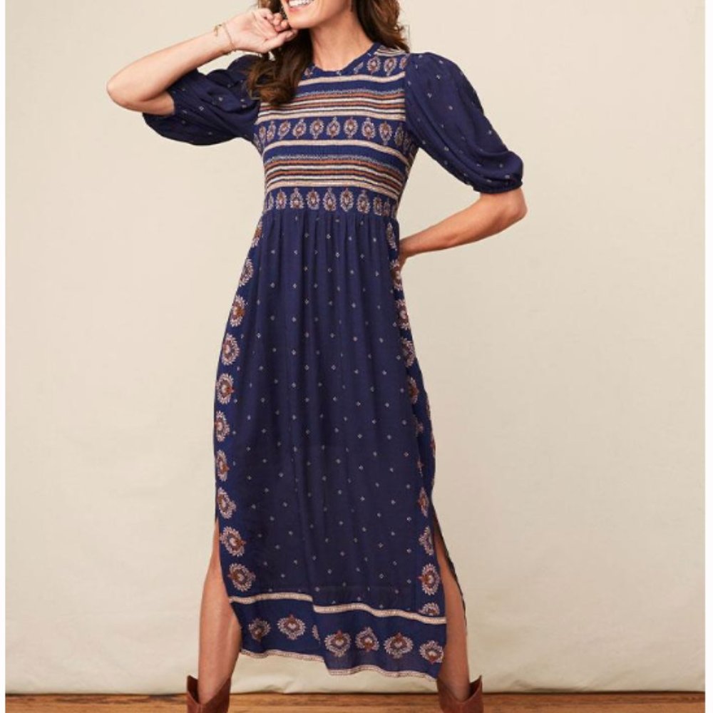 Geo Print Midi Dress